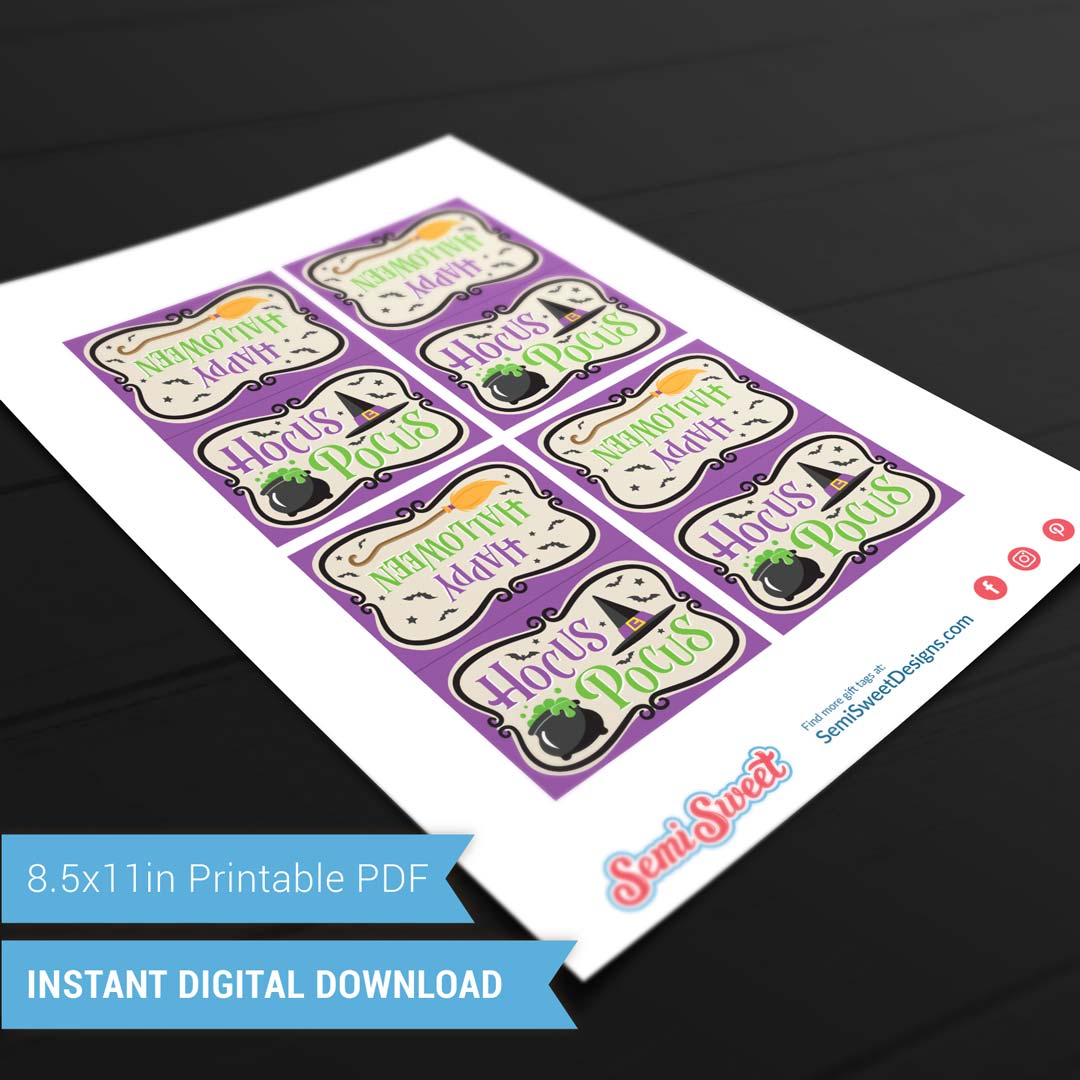 Hocus Pocus Halloween- Instant Download Printable Bag Topper