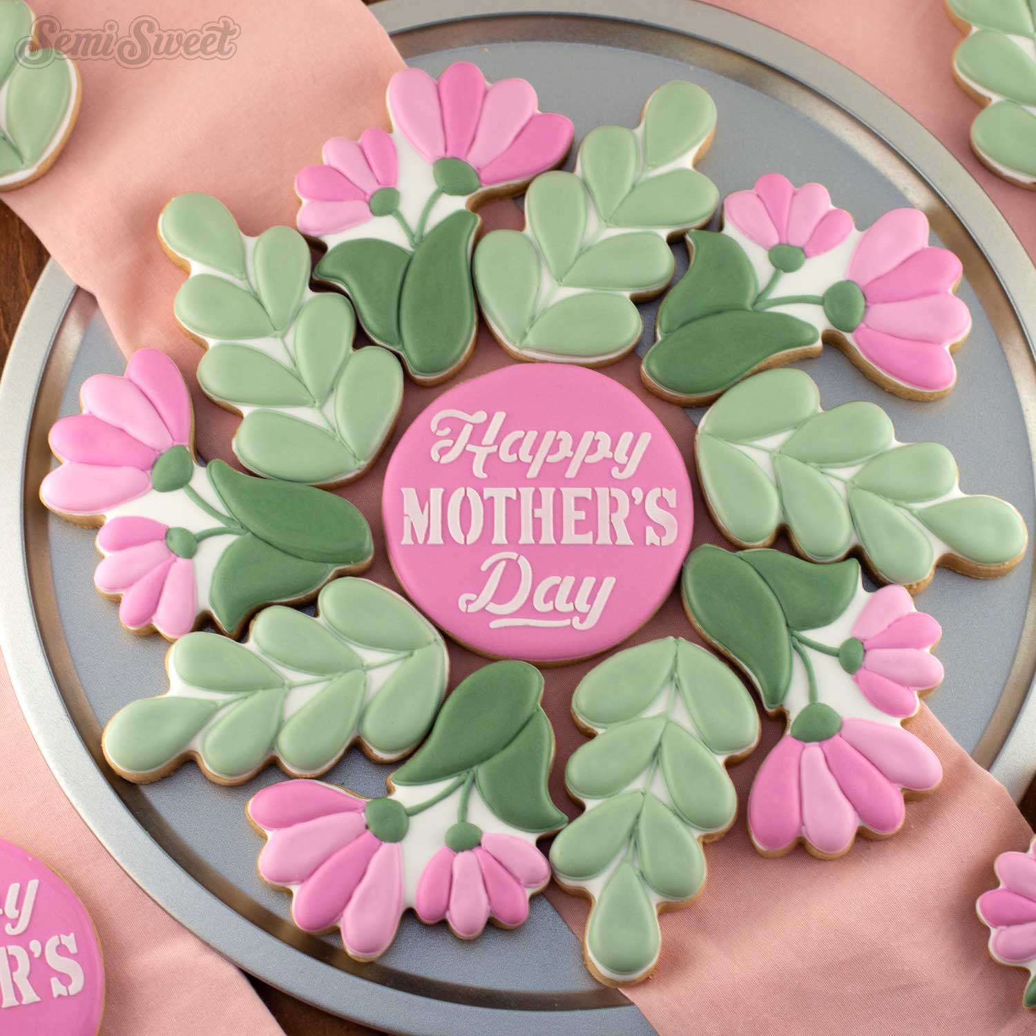 wild flower cookie platter