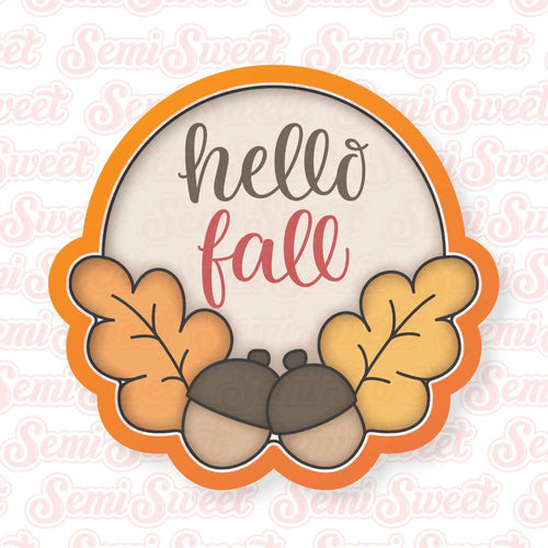 Acorn Circle Plaque Cookie Cutter