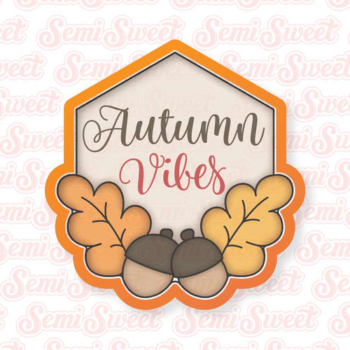 Acorn Hexagon Plaque Cookie Cutter