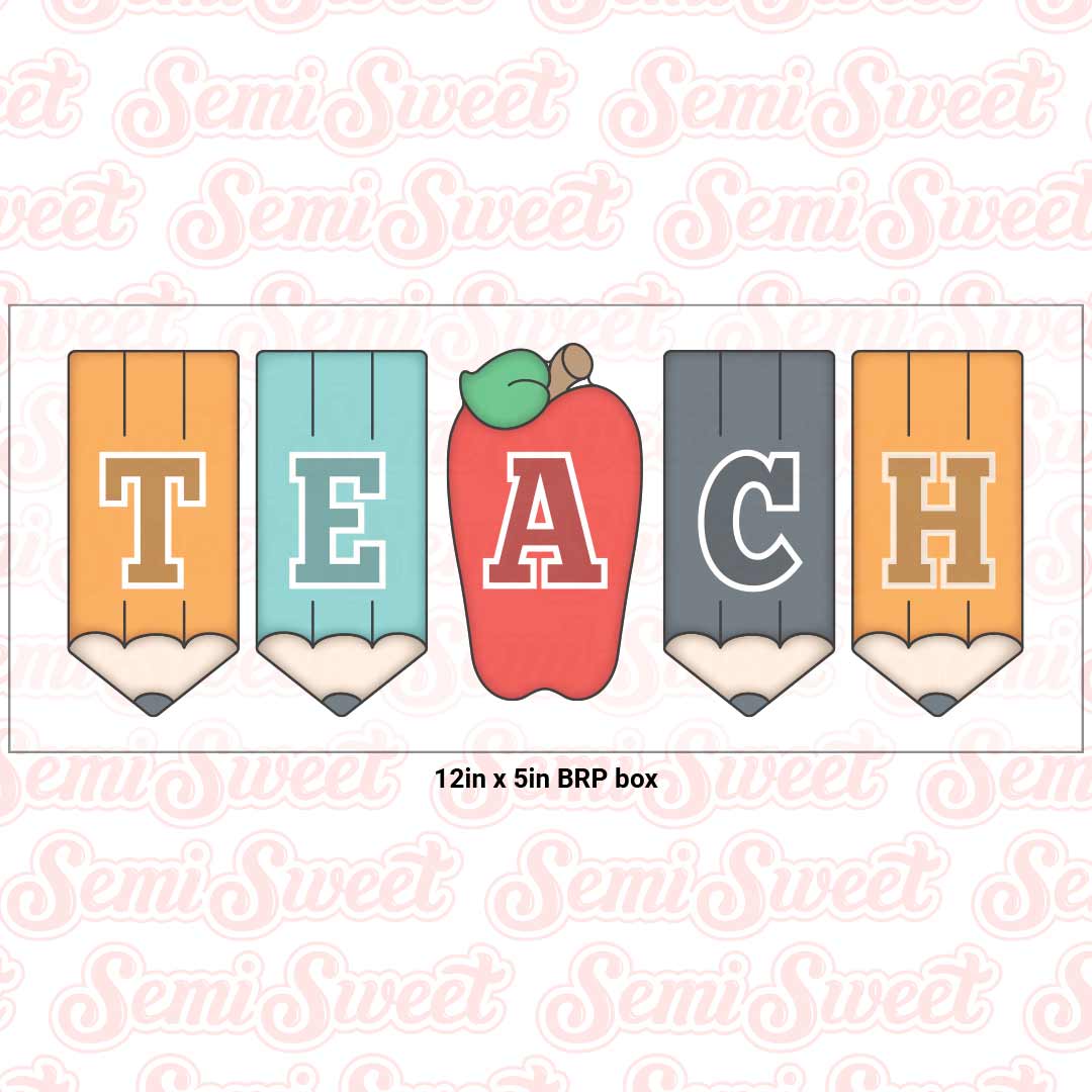 2-Pc Thin Apple Pencil Cookie Cutter Set