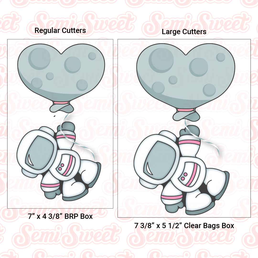 Astronaut & Heart Balloon Cookie Cutter Set