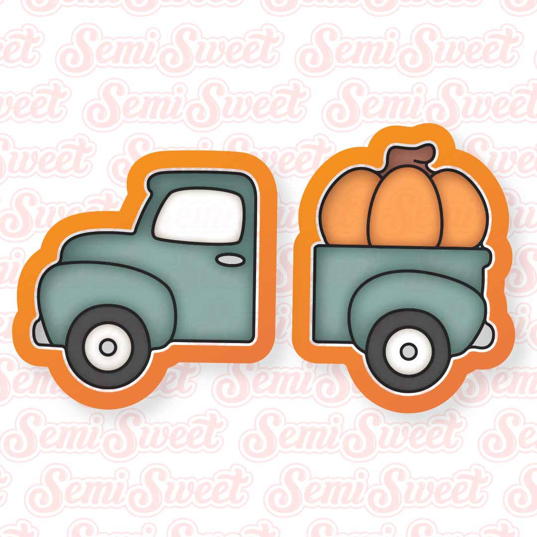 2-Pc Fall Farm Truck Cookie Cutter Set