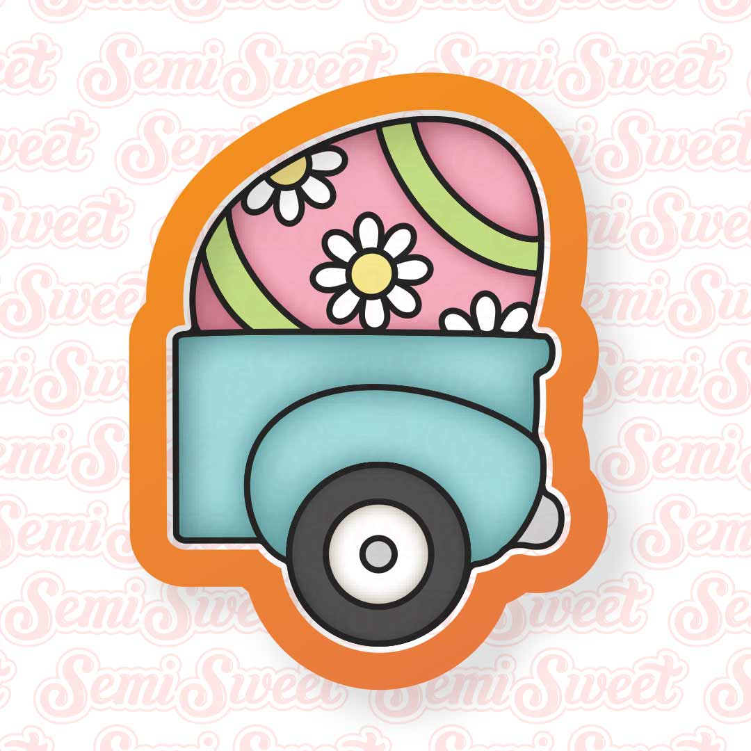 Easter Egg Truck Back Only Cookie Cutter