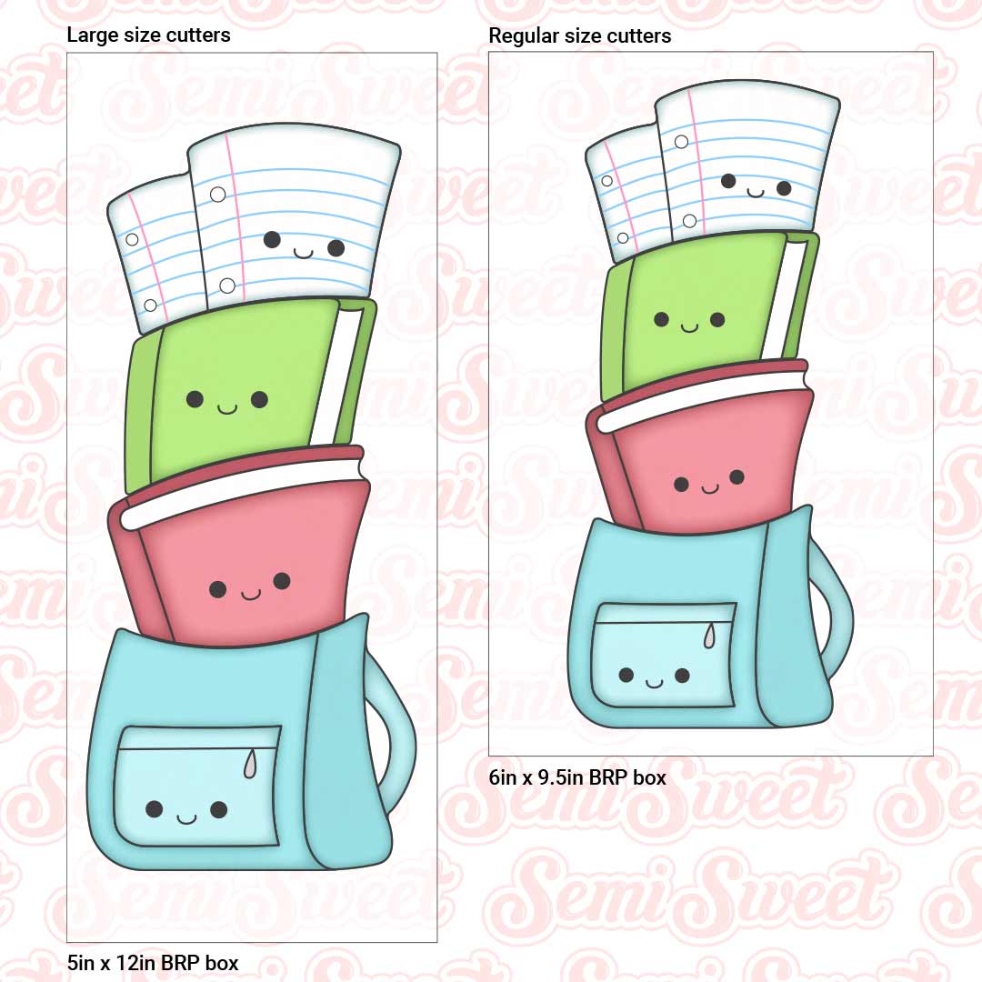 Stackable Backpack Cookie Cutter Set