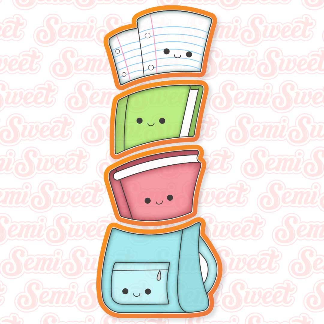 stackable backpack cookie cutter set