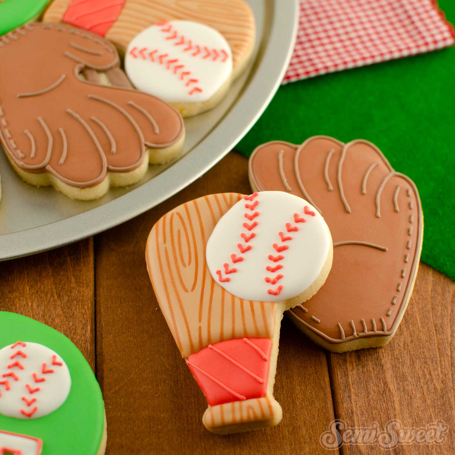 Baseball Cookie Platter Set