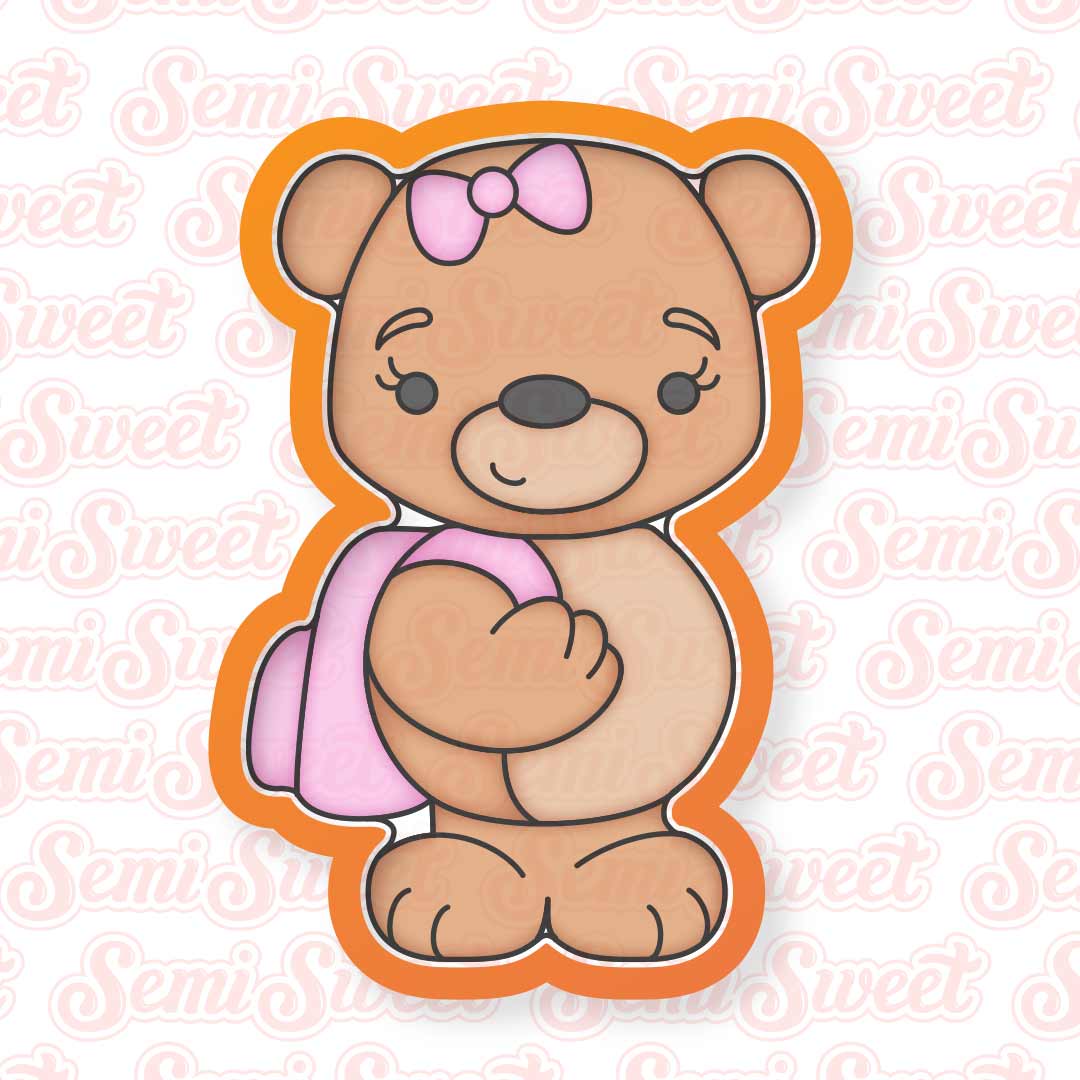 Single Piece Teddy Backpack Cookie Cutter