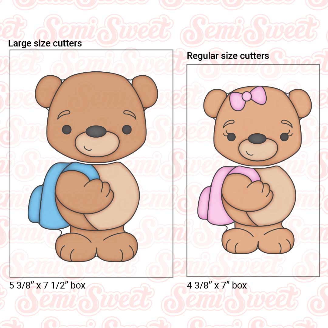 2-Piece Teddy Backpack Cookie Cutter Set