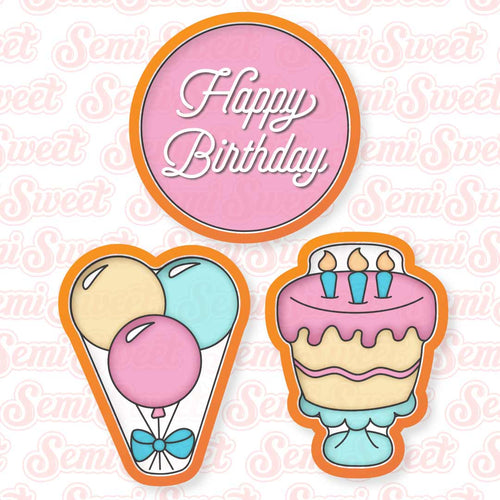 Birthday Cookie Platter Set