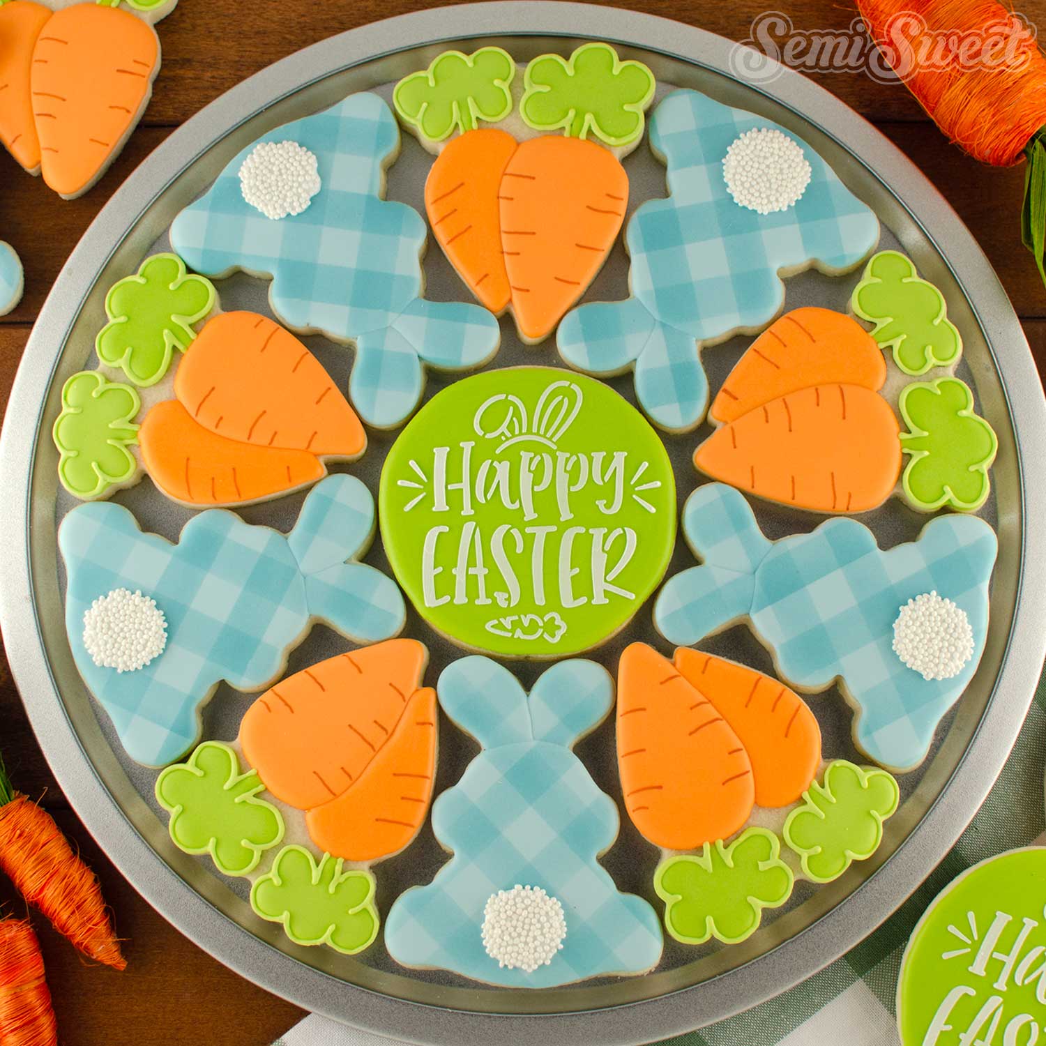 Happy Easter Circle Stencil