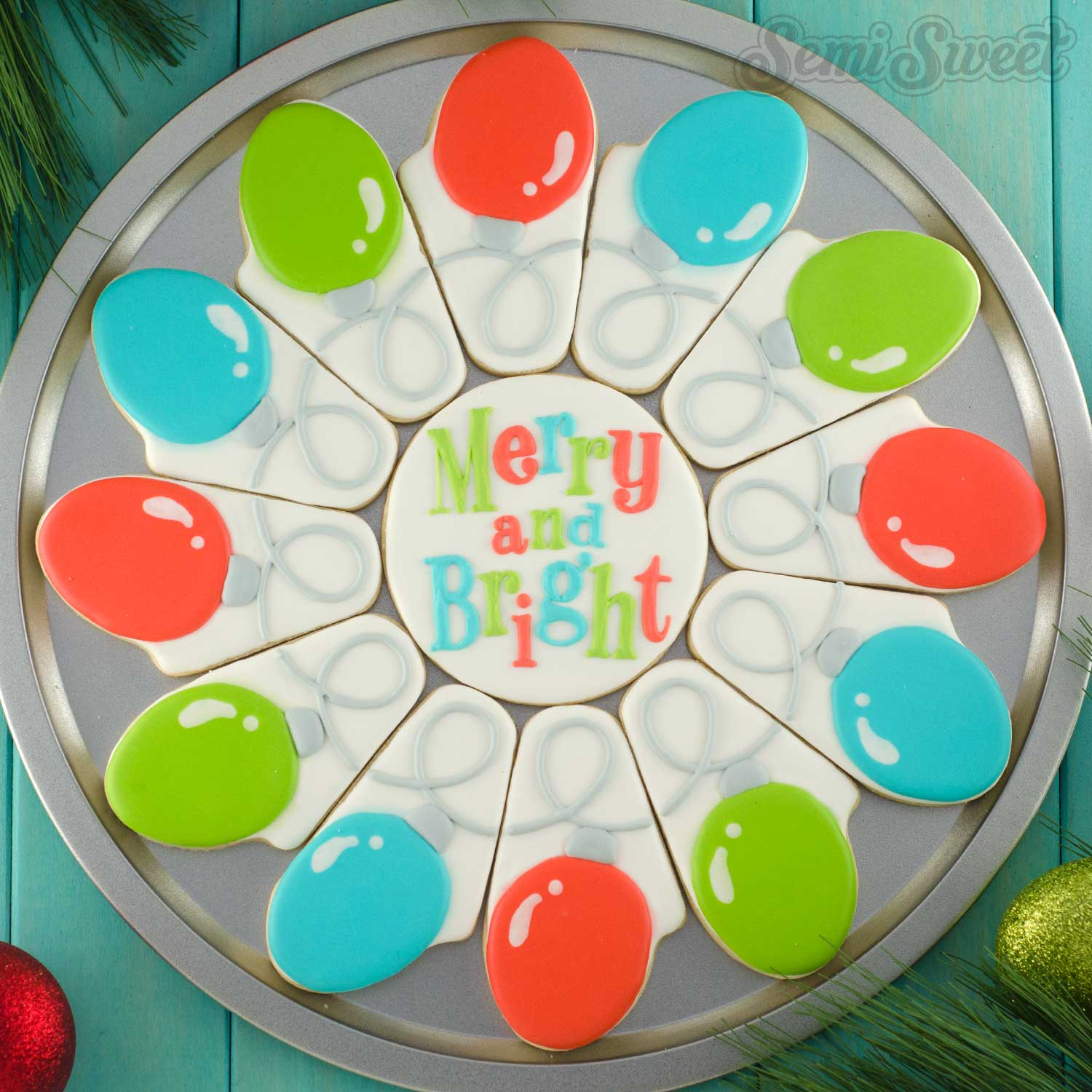 Christmas Lights Cookie Platter