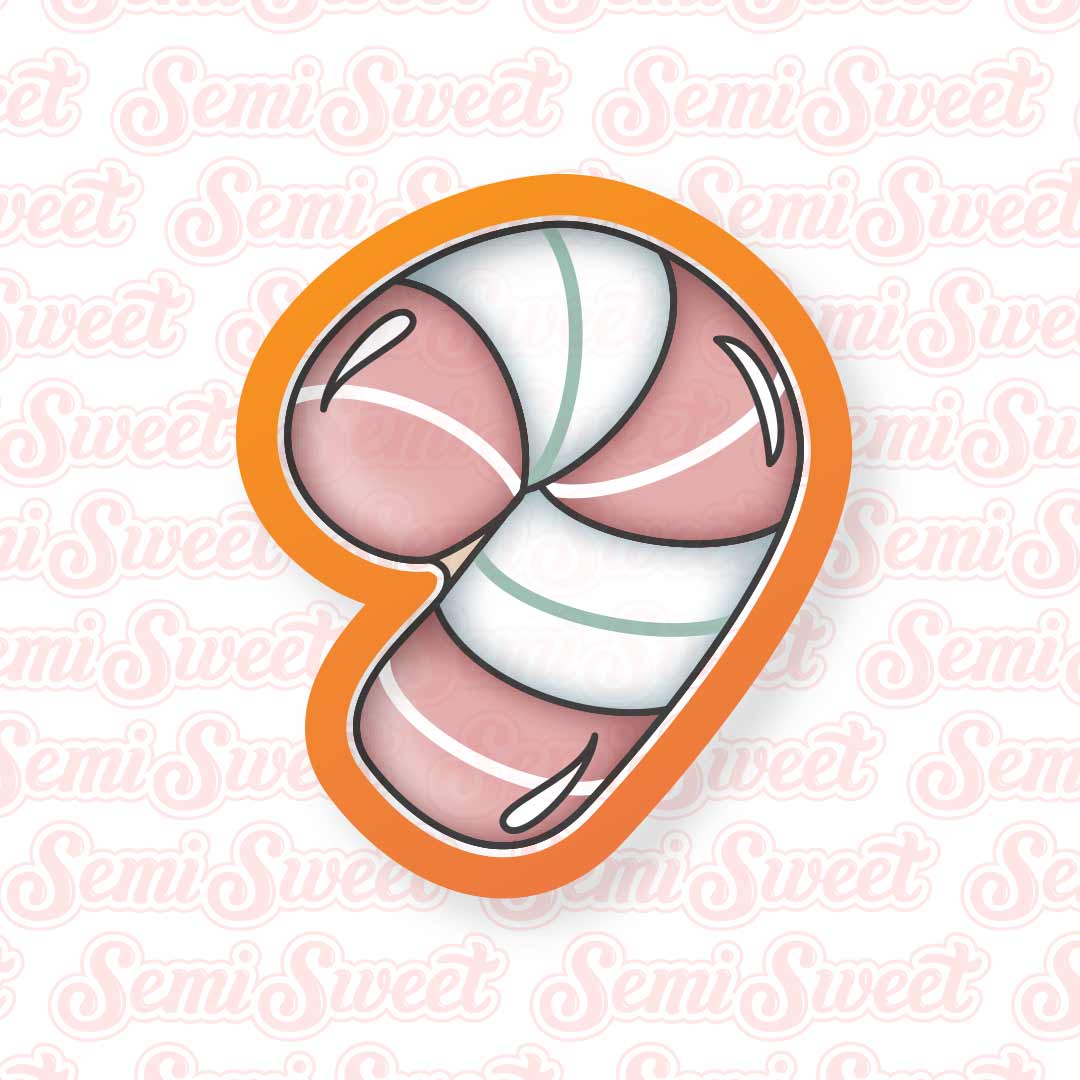 Chubby Candy Cane Cookie Cutter