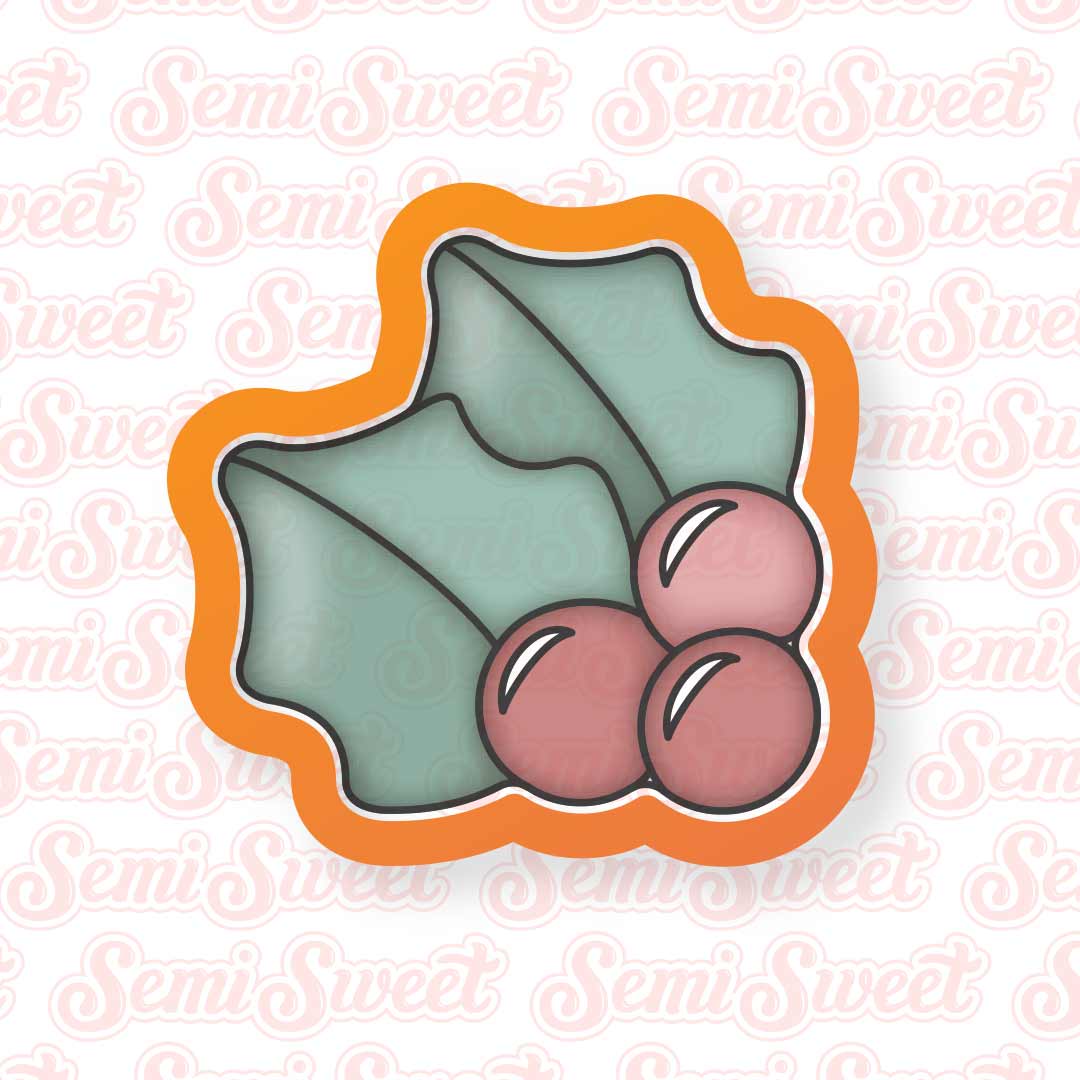 Chubby Holly Cookie Cutter