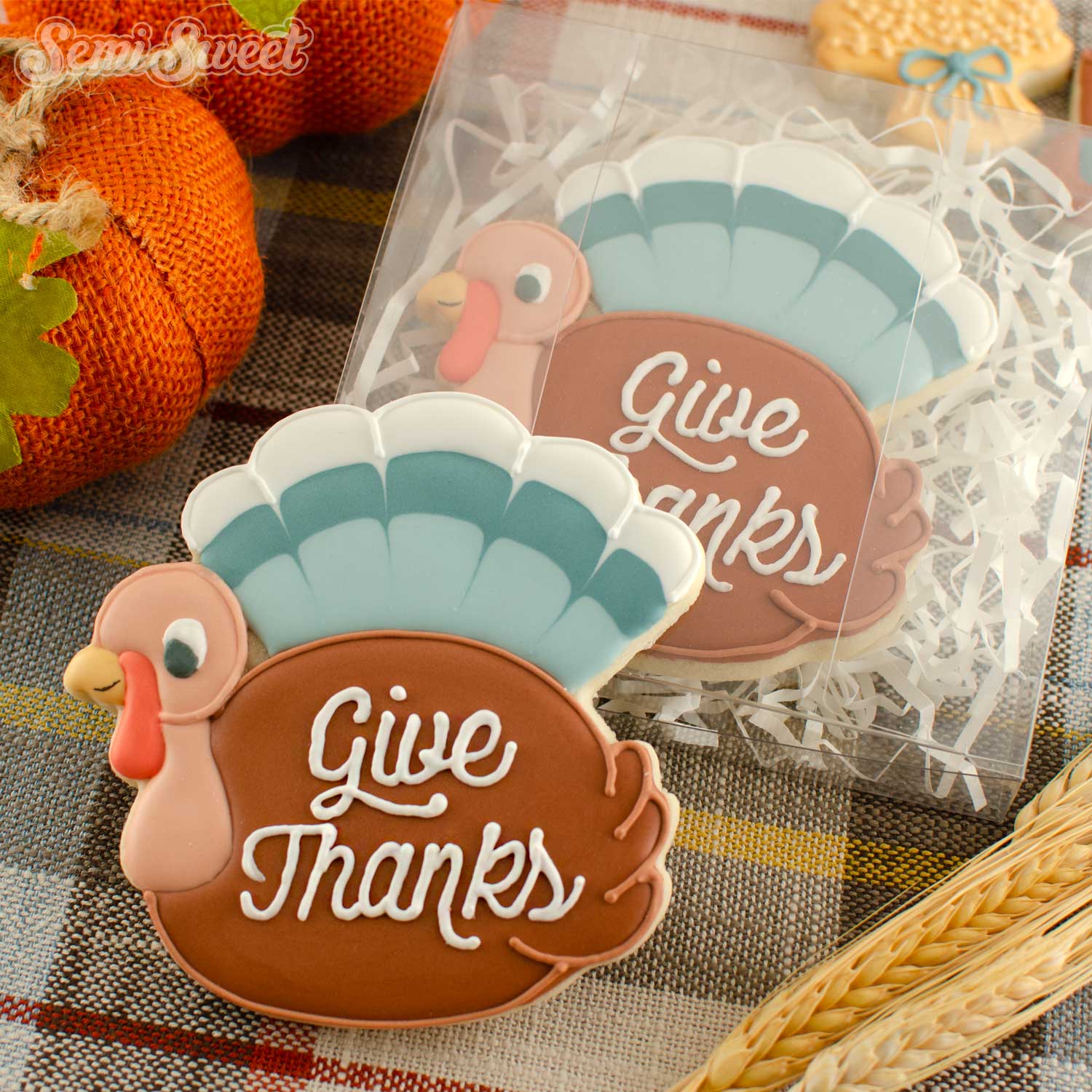 chubby turkey cookie | Semi Sweet Designs