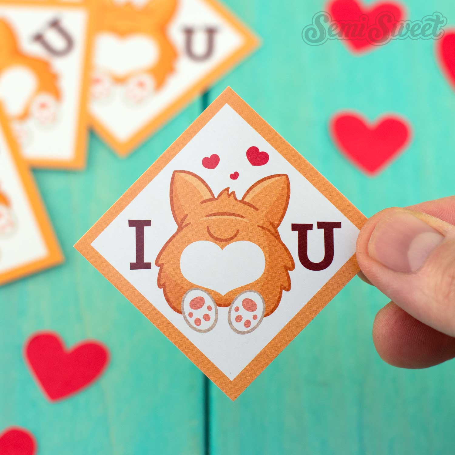 Corgi Butt 2" x 2" Tag - Pack of 25