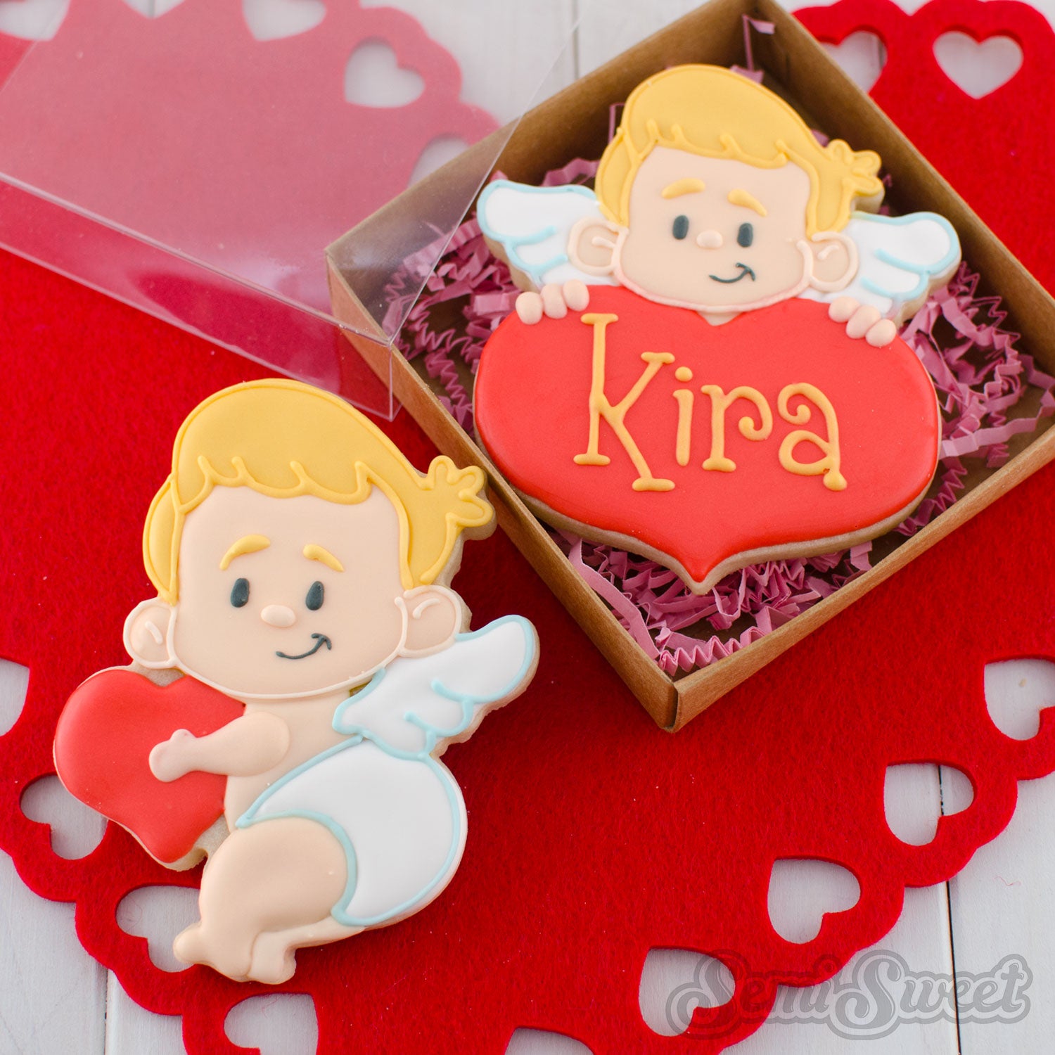 Cupid on Heart Cookie Cutter