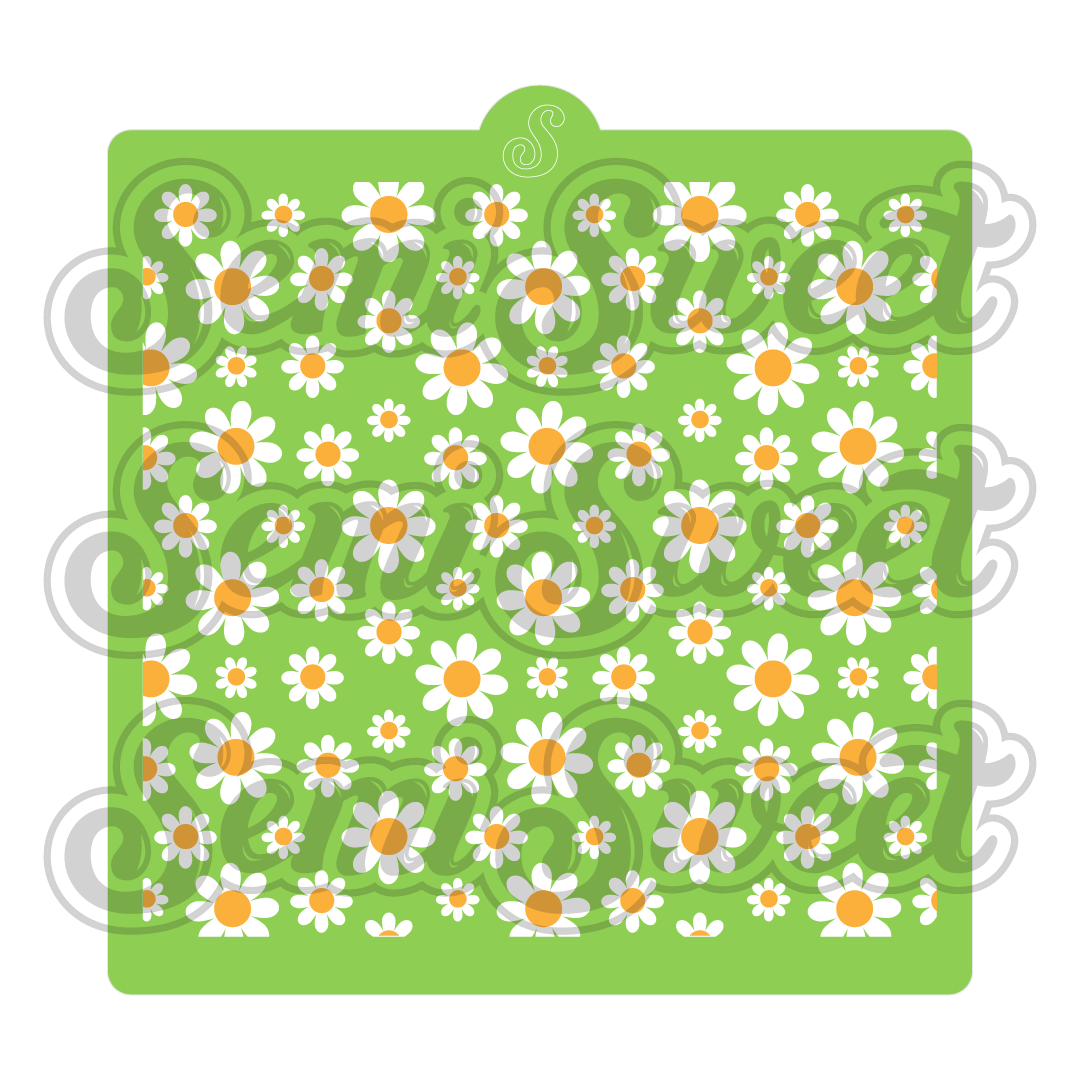 daisy stencil for cookies