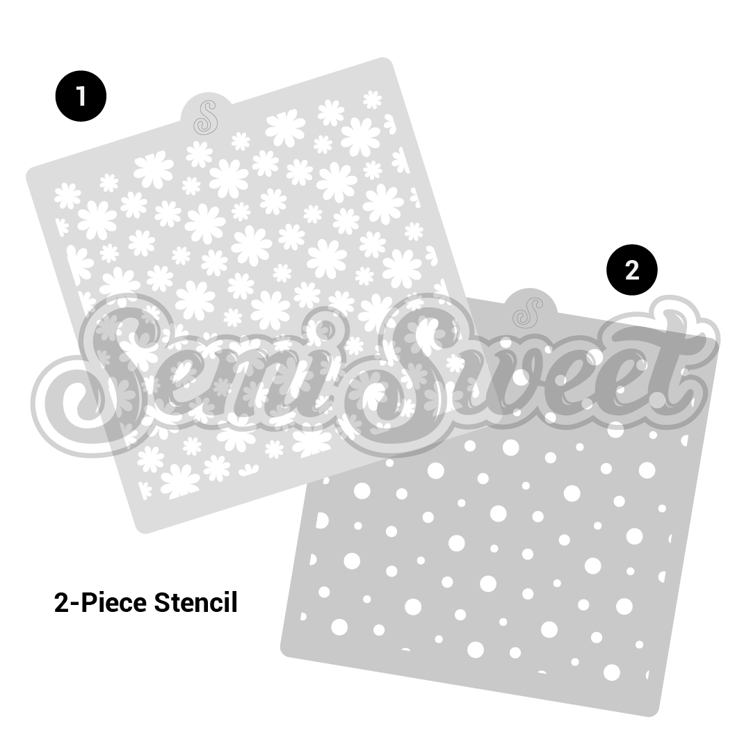 Daisies Condensed 2-Piece Stencil