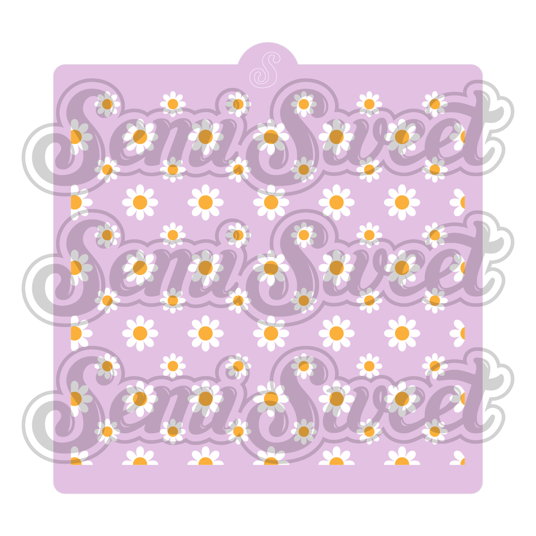 Daisies Grid 2-Piece Stencil