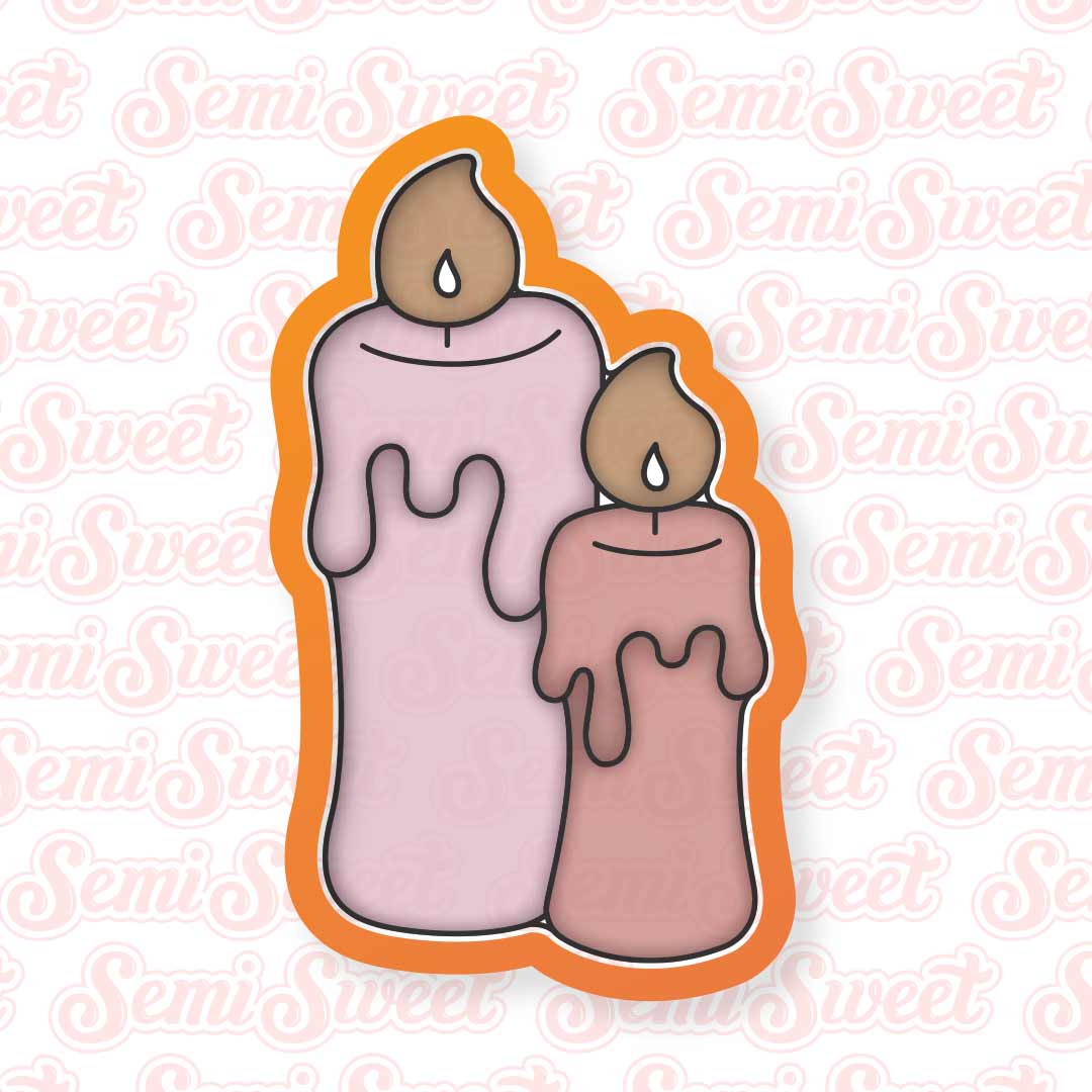 Double Candle Cookie Cutter