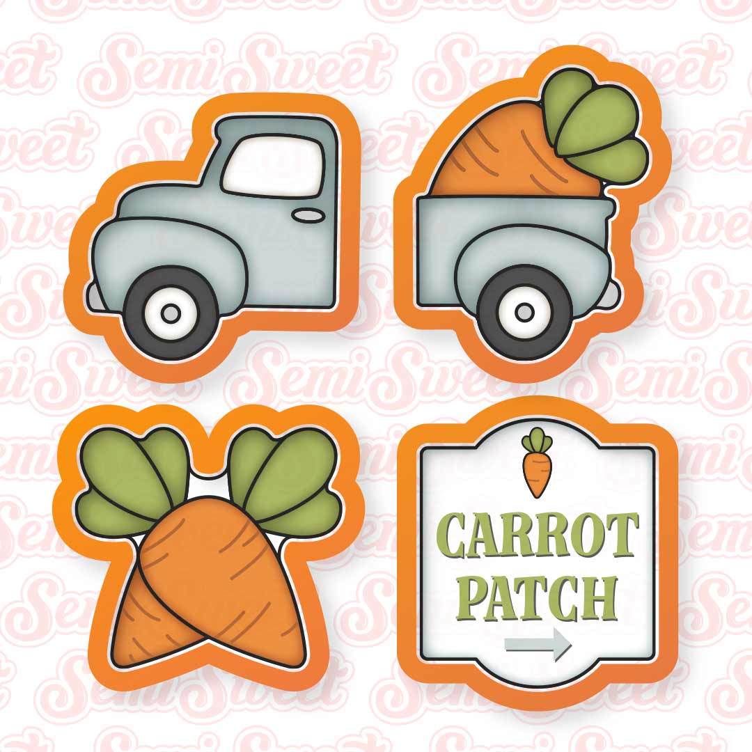 Easter Carrot Farm Truck Cookie Cutter Set