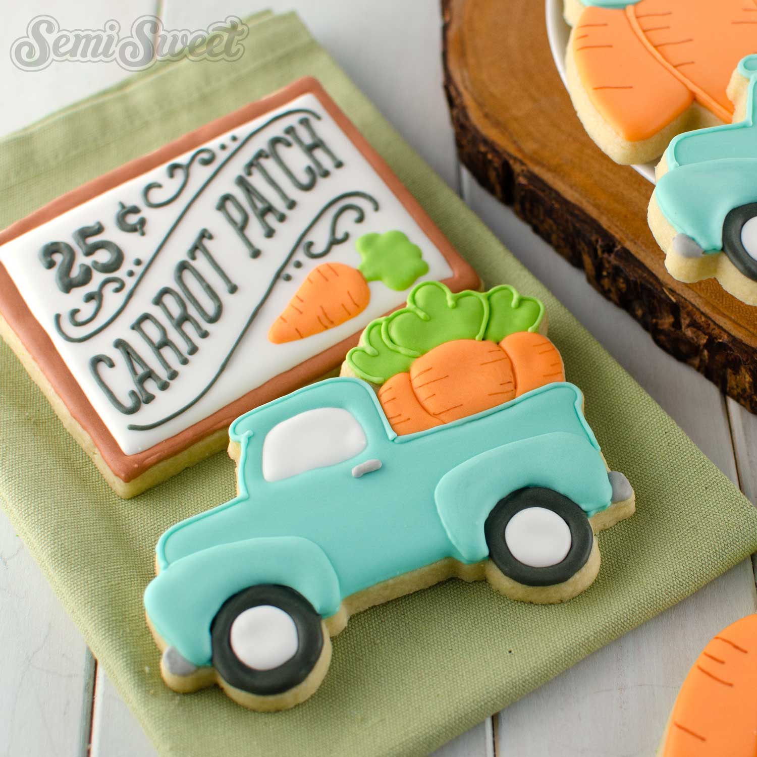 Easter Truck with Carrots Cookie Cutter