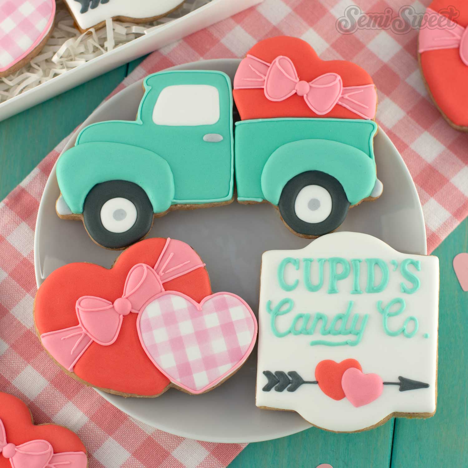 Valentine Truck Back Only Cookie Cutter