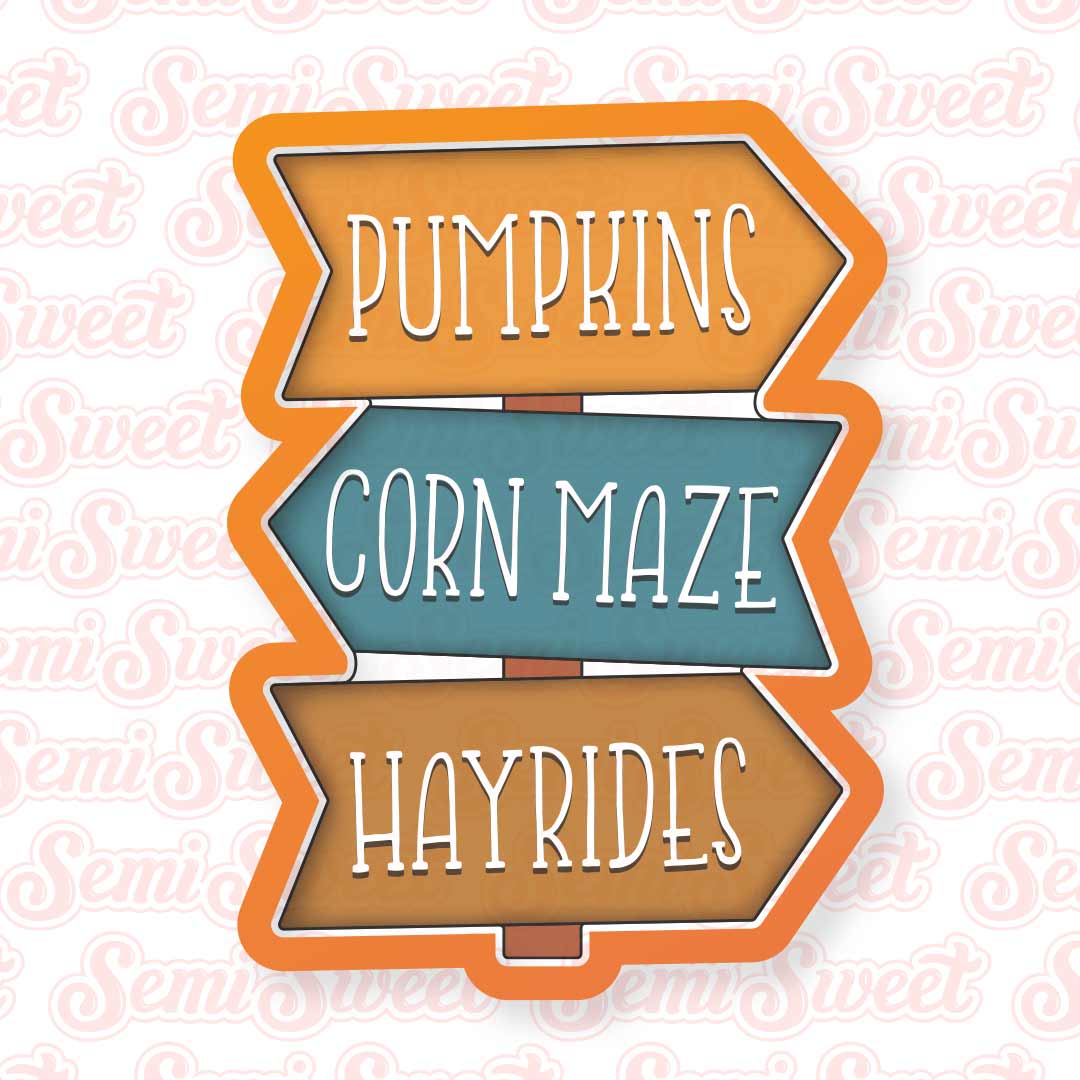 Three Arrow Signs Cookie Cutter | Semi Sweet Designs