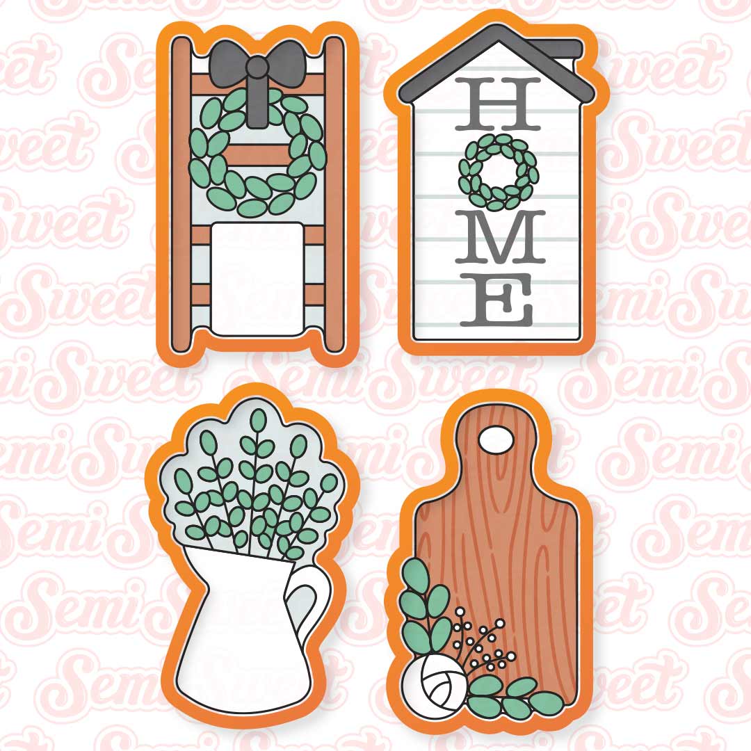 Farmhouse Decor Cookie Cutter Set | Semi Sweet Designs
