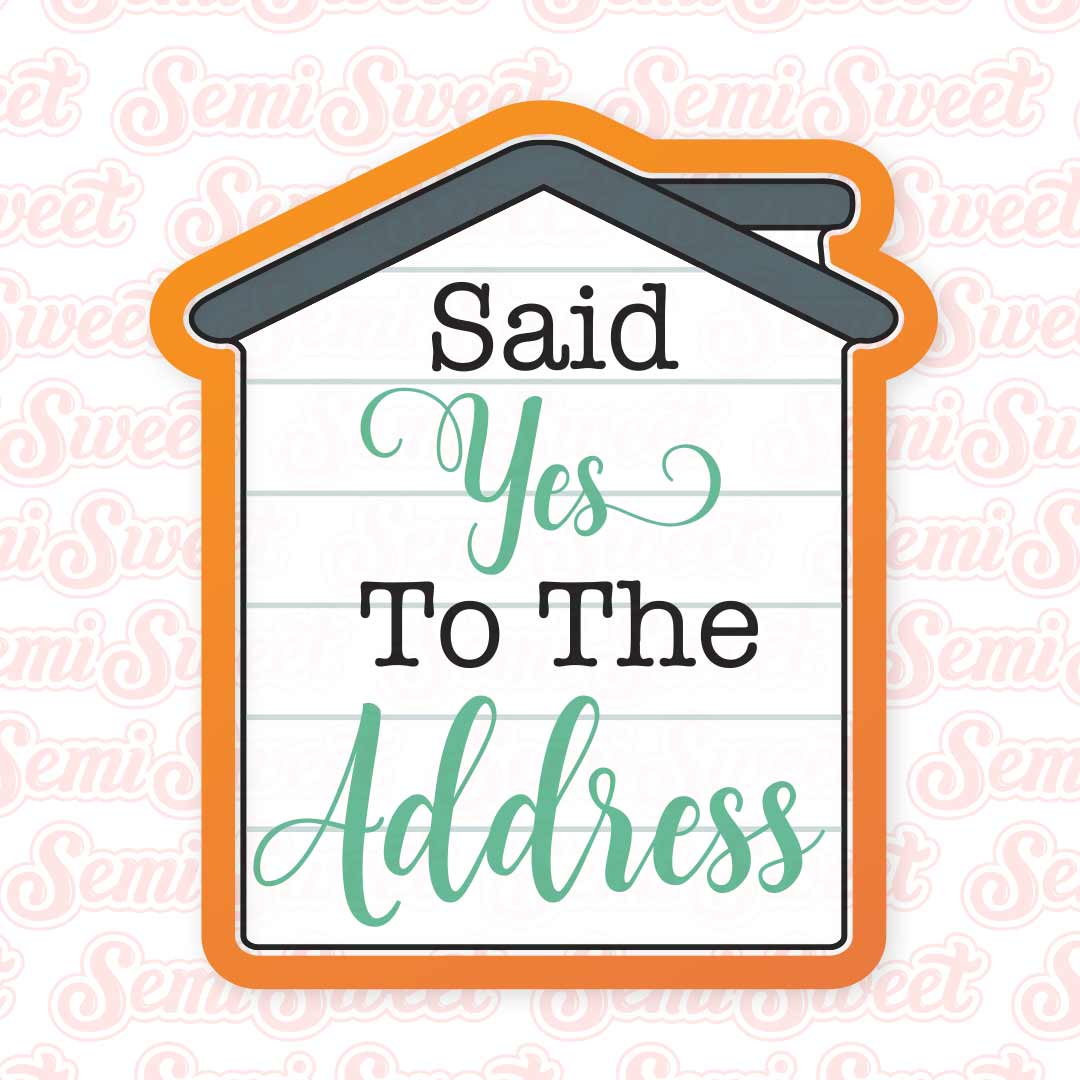 Wide House Plaque Cookie Cutter | Semi Sweet Designs