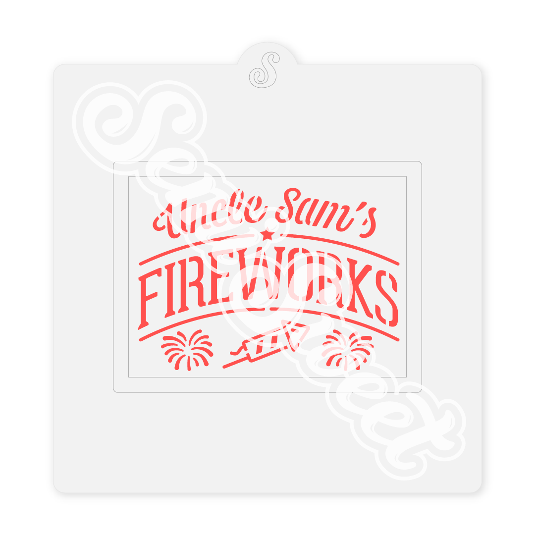 Fireworks Farm Sign Stencil