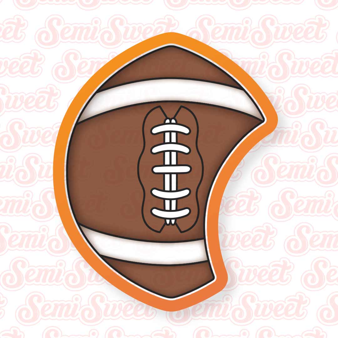 Overlapping Football Platter Cookie Cutter