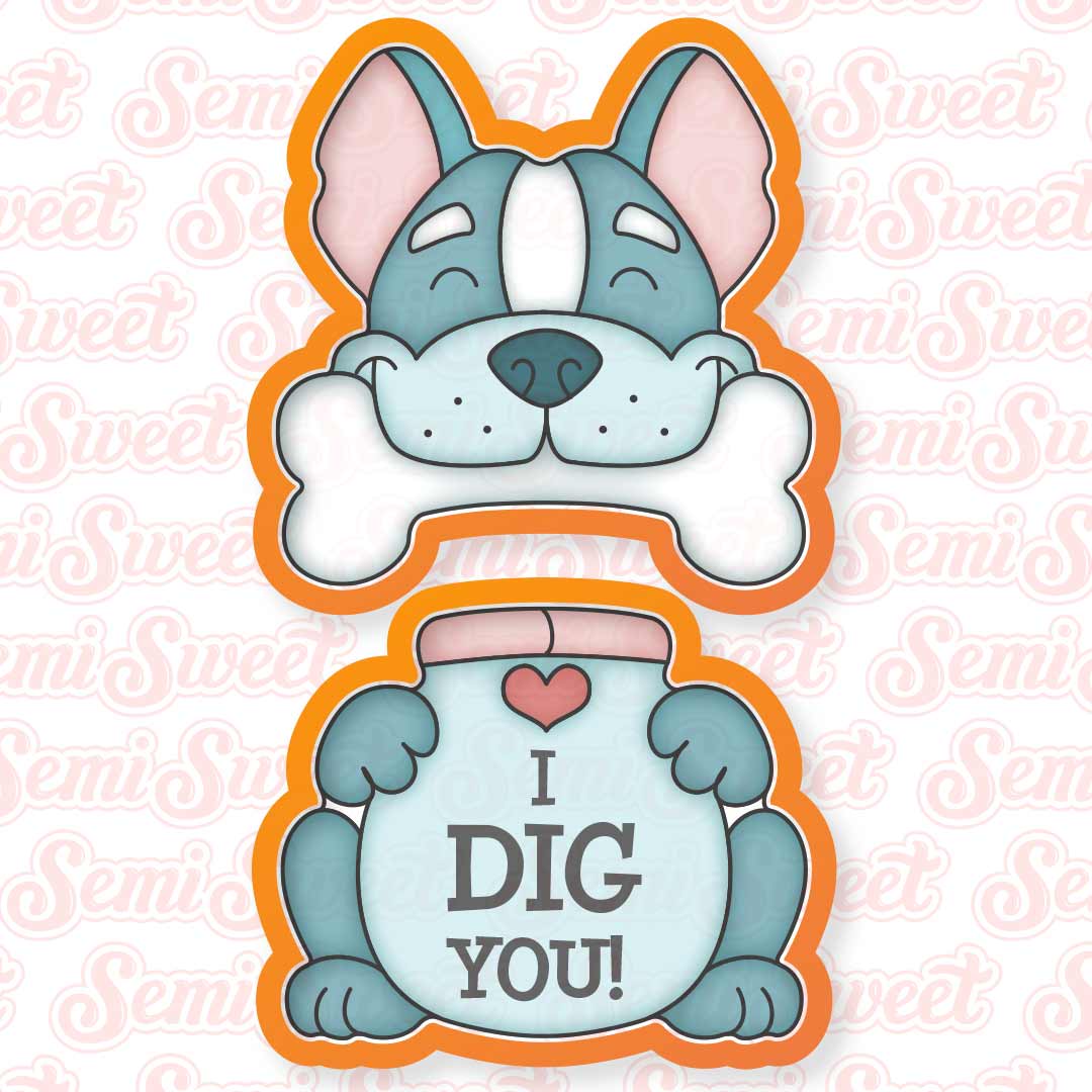 2-Piece French Bulldog Cookie Cutter Set