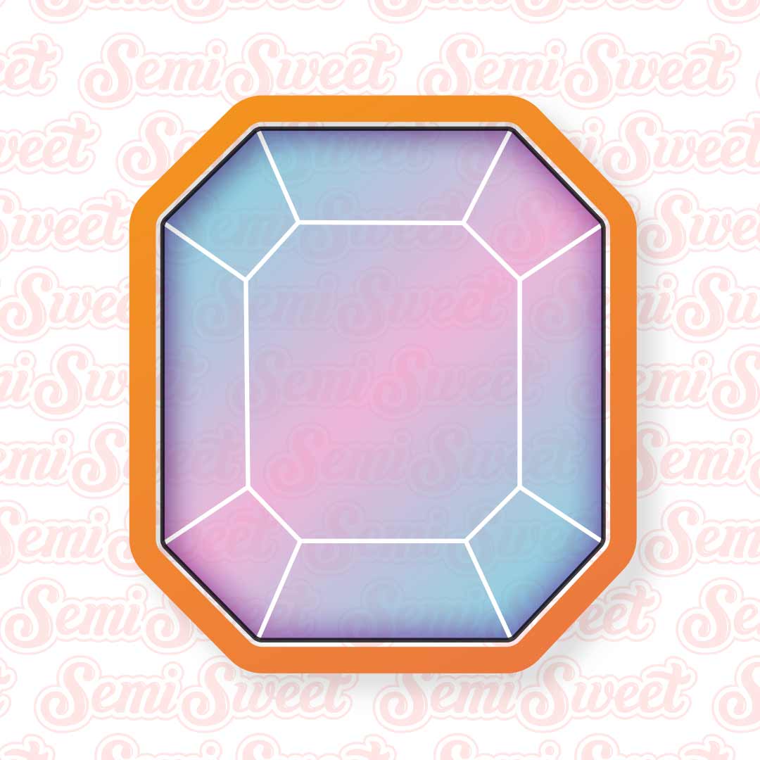 Emerald Gemstone Cookie Cutter | Semi Sweet Designs