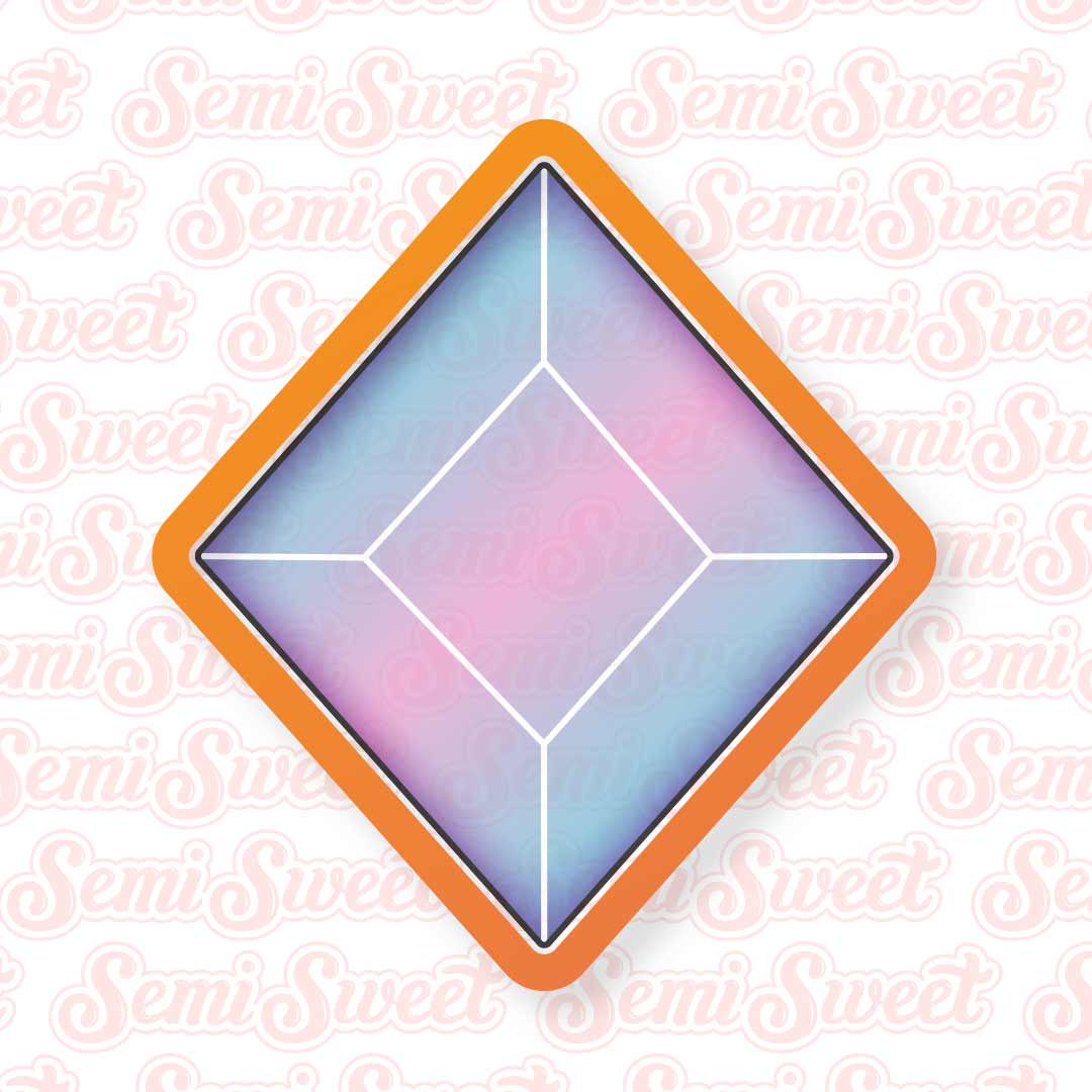Harlequin Gemstone Cookie Cutter | Semi Sweet Designs