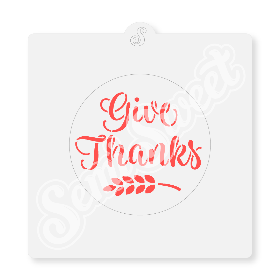Give Thanks Stencil