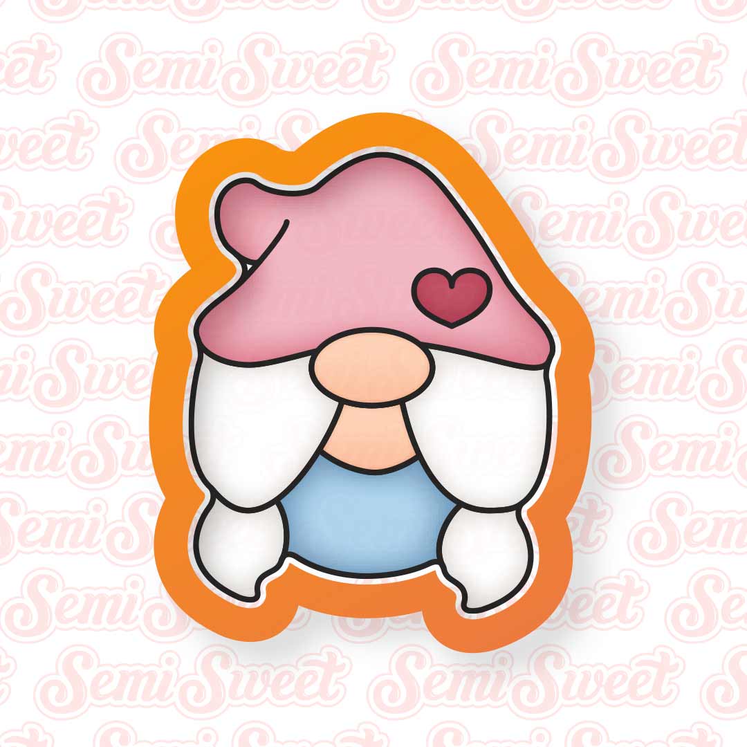 Female Gnome Head Cookie Cutter