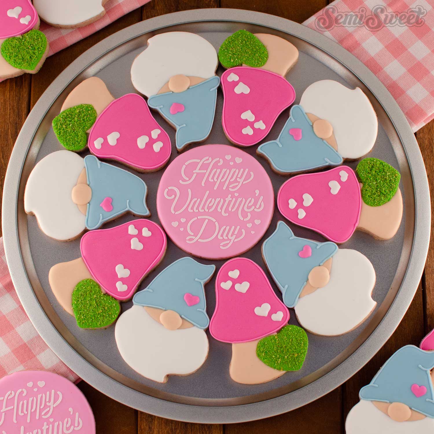 Gnome & Mushroom Cookie Platter Set