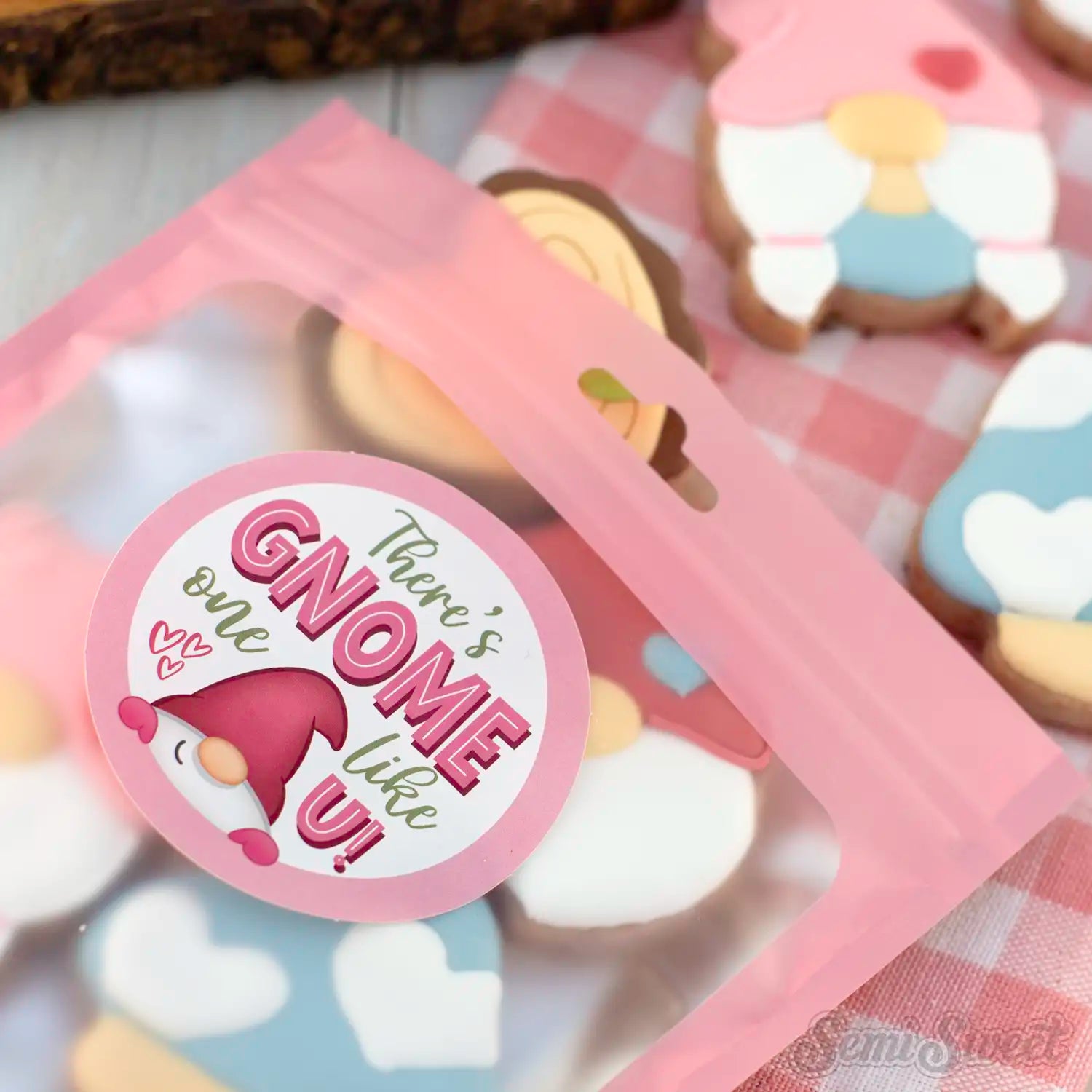 there's gnome one like you cookie tag sticker