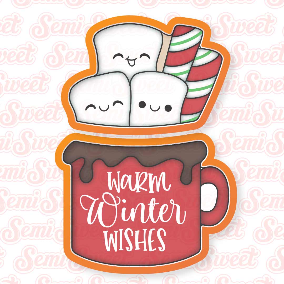 2-Piece Hot Cocoa Cookie Cutter Set