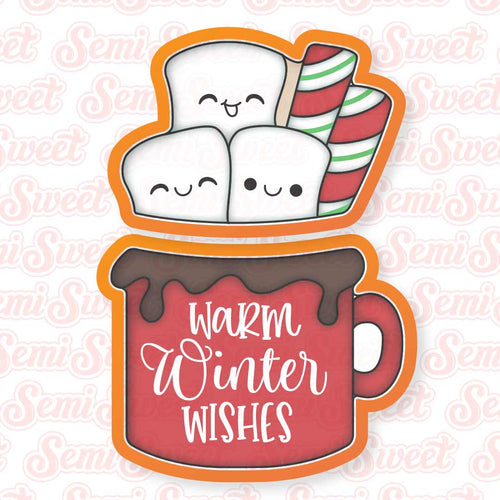 2-Piece Hot Cocoa Cookie Cutter Set