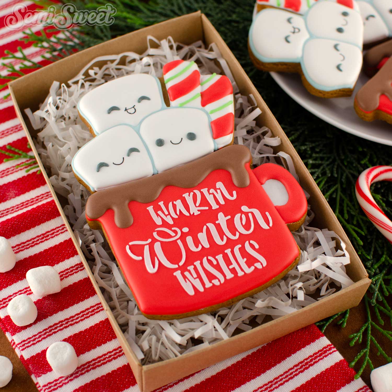 hot cocoa cookie set | Semi Sweet Designs