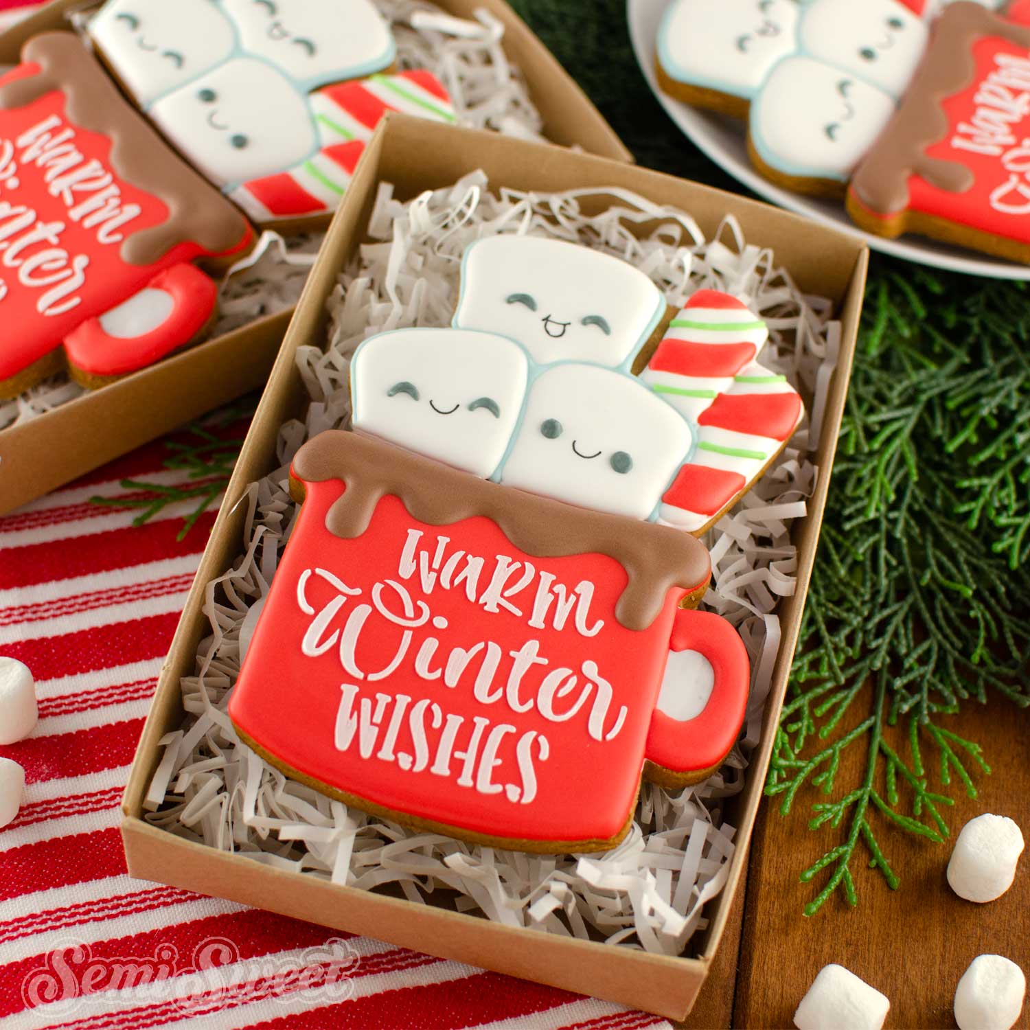 hot cocoa cookie set | Semi Sweet Designs