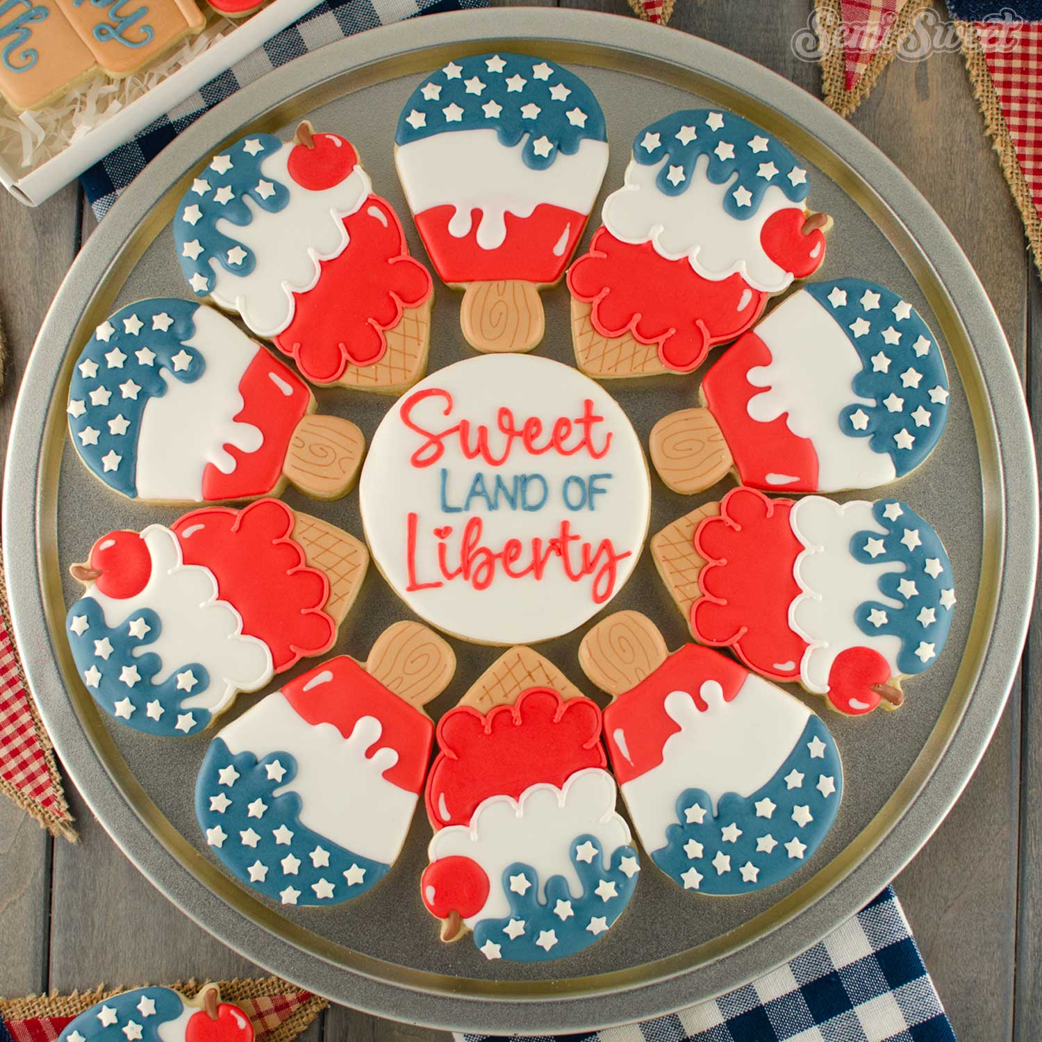 Ice Cream Cookie Platter Set