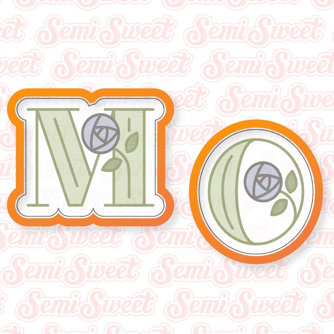 Floral MOM Letters Cookie Cutter Set