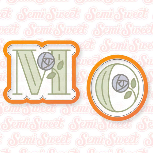 Floral MOM Letters Cookie Cutter Set