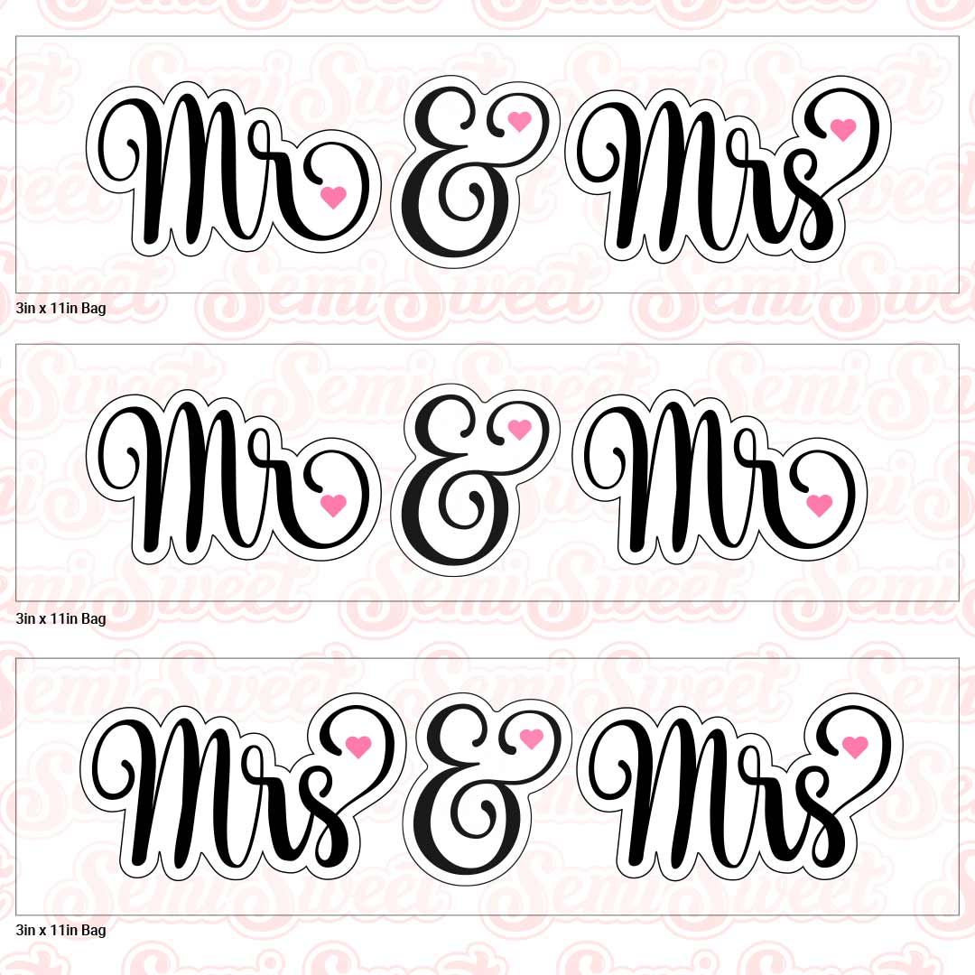 Skinny Mr & Mrs Cookie Cutter Set