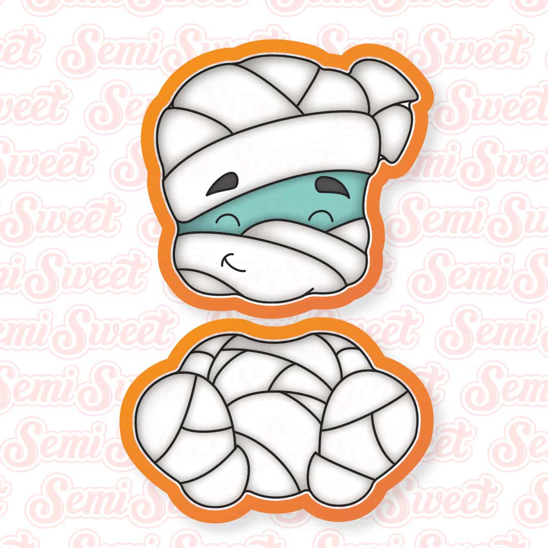 2-Piece Mummy Cookie Cutter Set