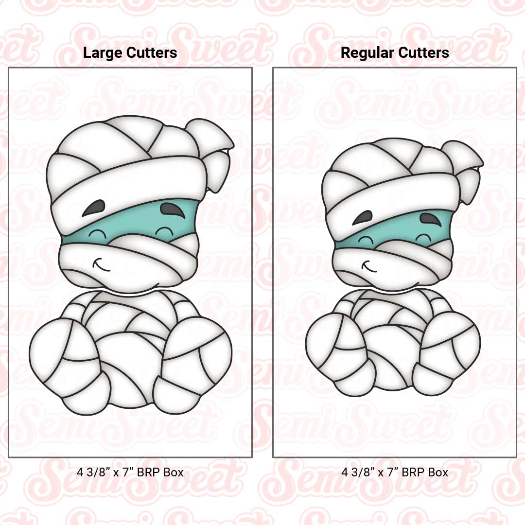 3-Piece Frankenstein & Mummy Cookie Cutter Set